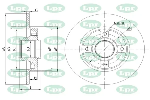 Тормозные диски C1005PCA LPR