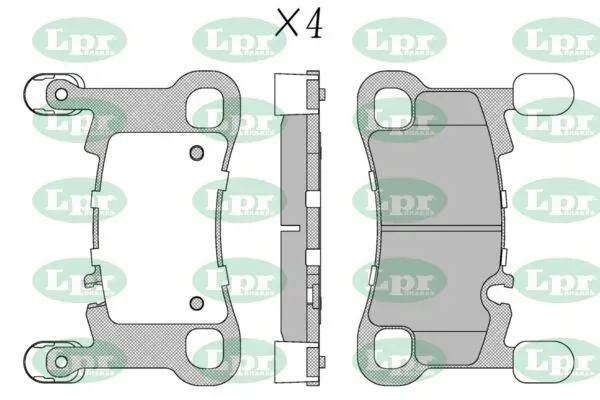 Задние тормозные колодки 05P2190 LPR