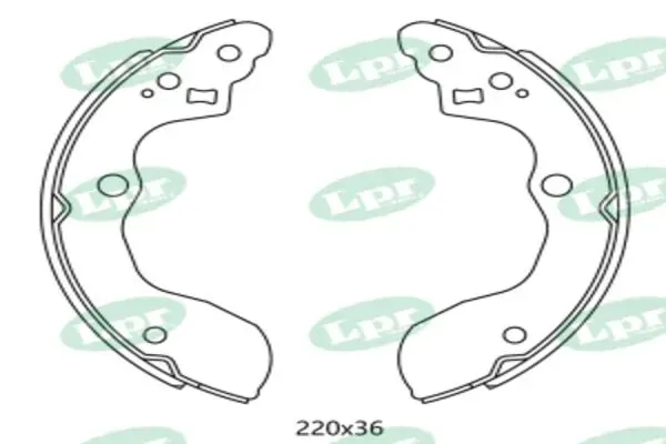 Задние барабанные колодки 01146 LPR