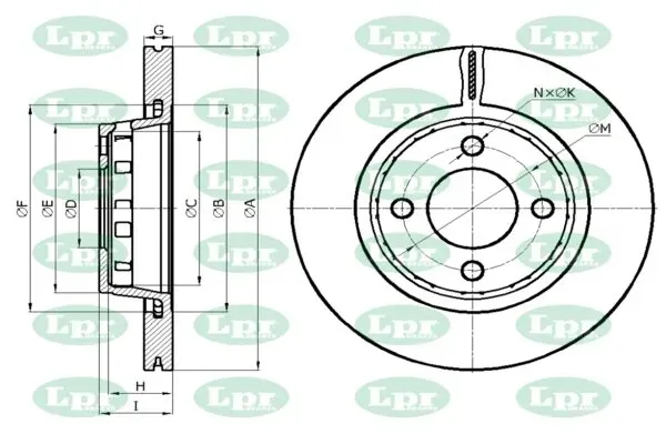 Передние тормозные диски A1381V LPR
