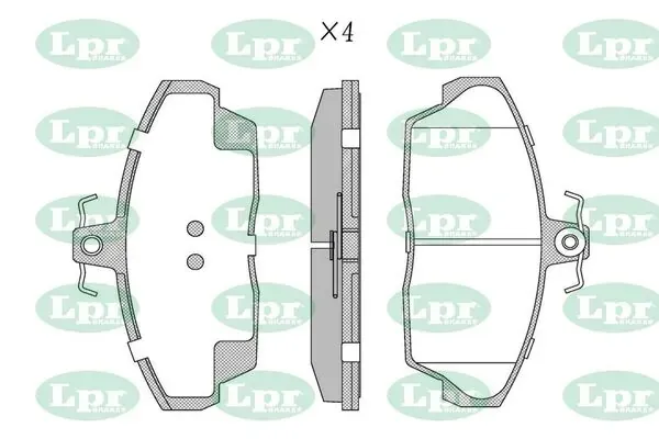 Передние тормозные колодки 05P922 LPR