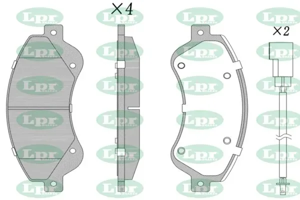 Передние тормозные колодки 05P1259 LPR