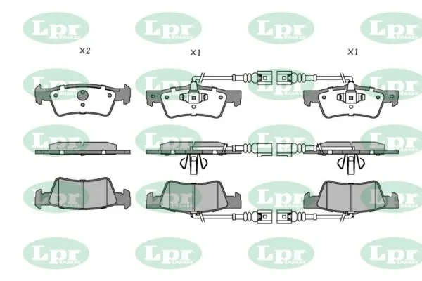 Задние тормозные колодки 05P1667 LPR