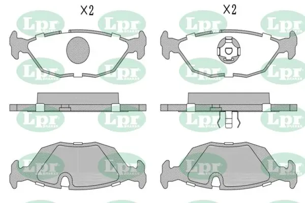 Задние тормозные колодки 05P306 LPR