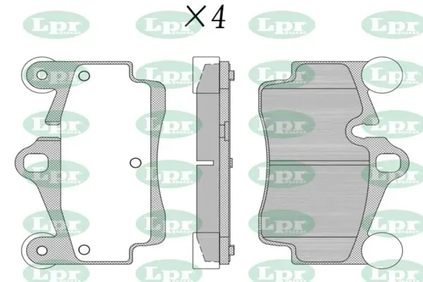 Задние тормозные колодки 05P1362 LPR