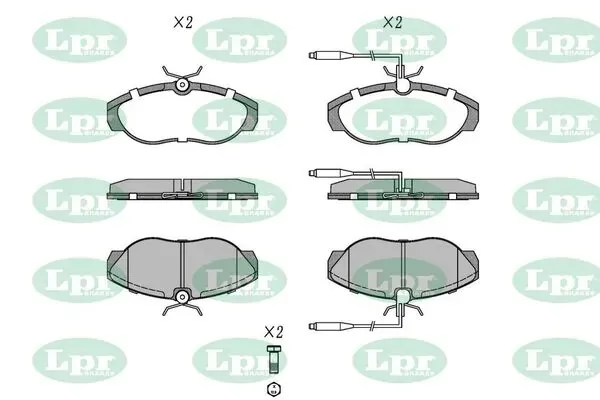 Передние тормозные колодки 05P493 LPR