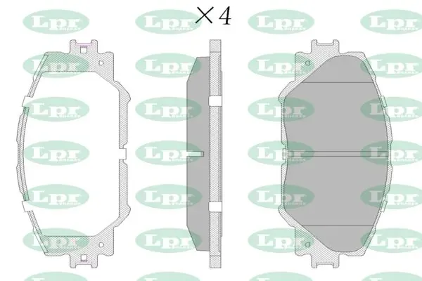 Передние тормозные колодки 05P1282 LPR