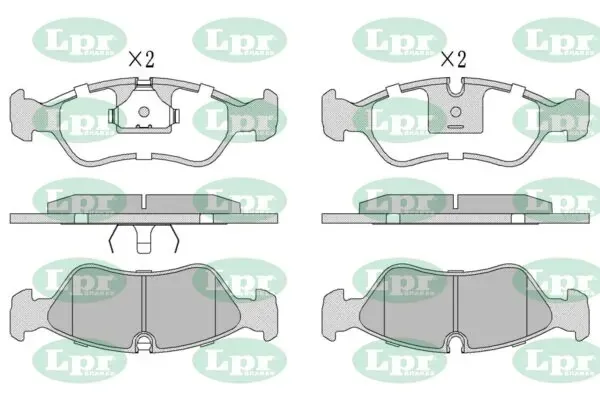 Передние тормозные колодки 05P304 LPR