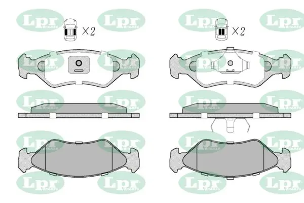 Передние тормозные колодки 05P295 LPR