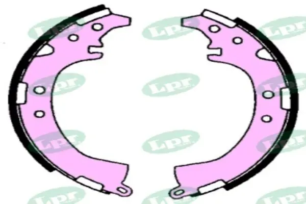 Задние барабанные колодки 06680 LPR
