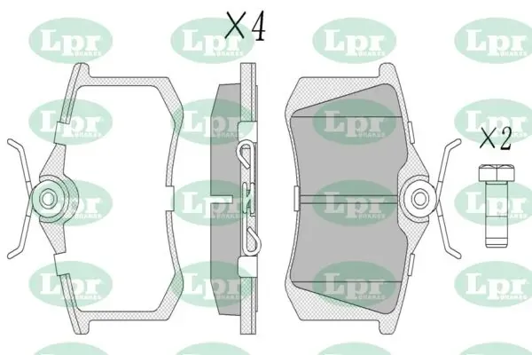 Задние тормозные колодки 05P868 LPR