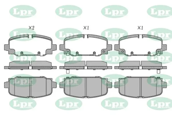 Задние тормозные колодки 05P2183 LPR