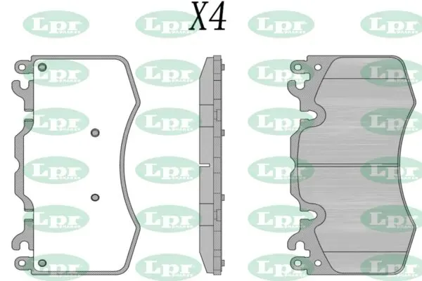 Передние тормозные колодки 05P1885 LPR