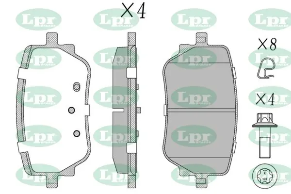 Задние тормозные колодки 05P2152 LPR