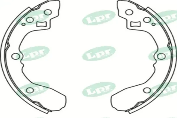 Задние барабанные колодки 01054 LPR
