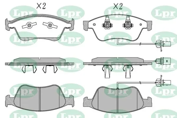 Передние тормозные колодки 05P1772 LPR