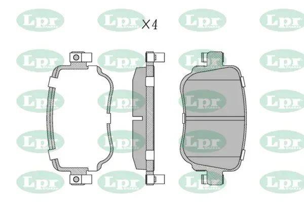 Задние тормозные колодки 05P1986 LPR