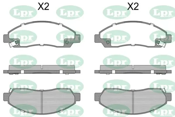 Передние тормозные колодки 05P1372 LPR