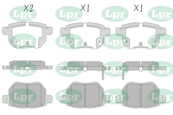 Задние тормозные колодки 05P1312 LPR