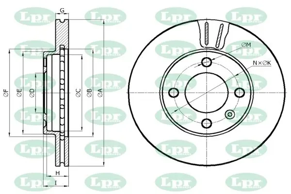 Передние тормозные диски A1071V LPR