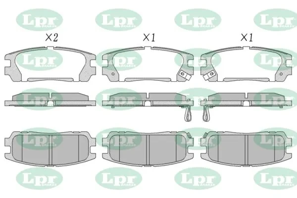 Задние тормозные колодки 05P524 LPR