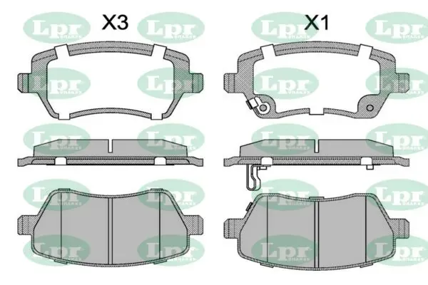Передние тормозные колодки 05P1229 LPR