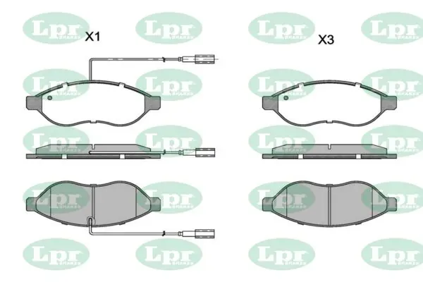 Передние тормозные колодки 05P1287 LPR