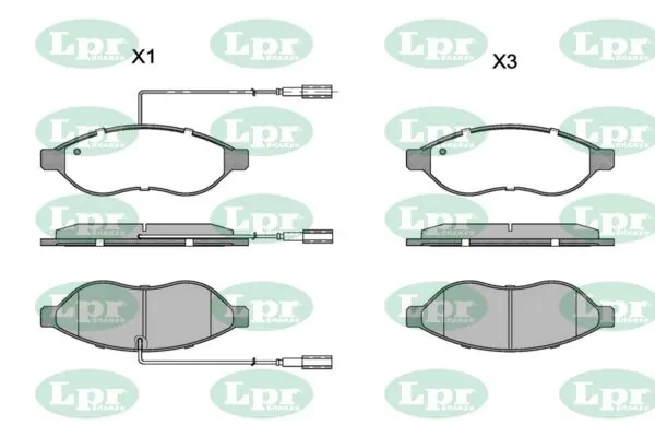 Передние тормозные колодки 05P1287 LPR