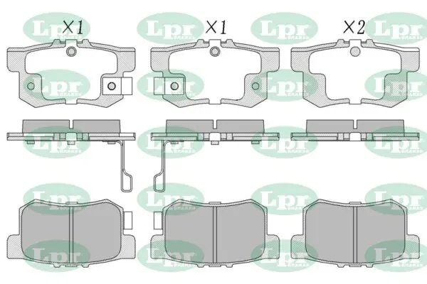 Задние тормозные колодки 05P1014 LPR