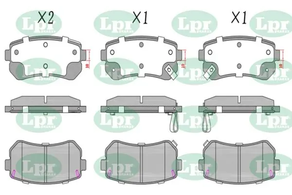 Задние тормозные колодки 05P1344 LPR