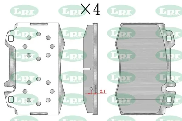 Передние тормозные колодки 05P899 LPR