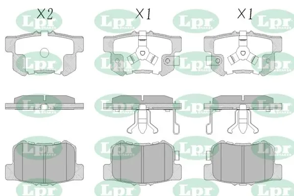 Задние тормозные колодки 05P1404 LPR
