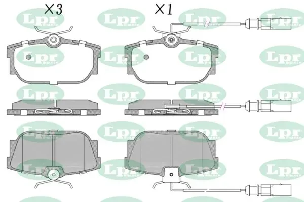 Задние тормозные колодки 05P974 LPR