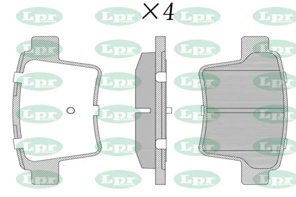 Задние тормозные колодки 05P1326 LPR