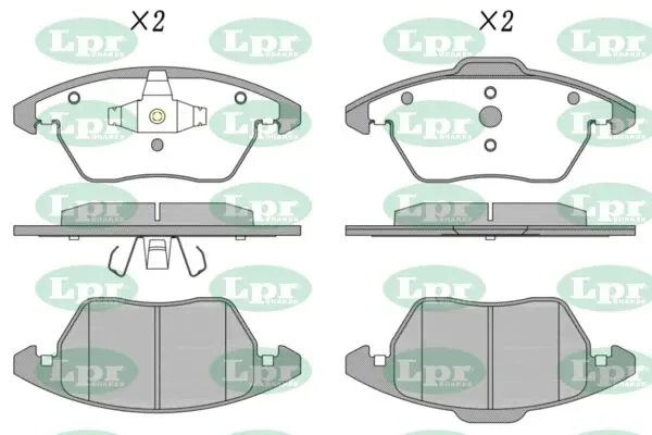 Передние тормозные колодки 05P1248 LPR