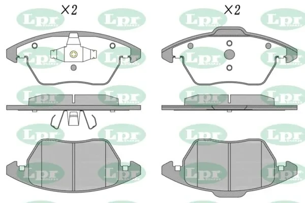 Передние тормозные колодки 05P1248 LPR