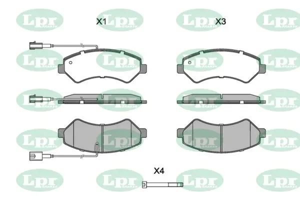 Передние тормозные колодки 05P1288 LPR