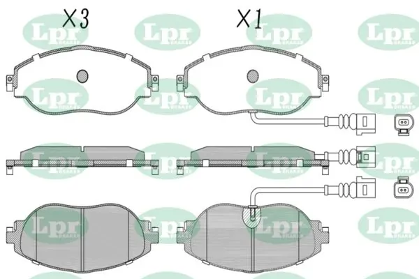 Передние тормозные колодки 05P1734 LPR