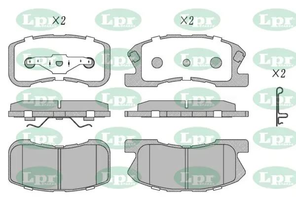 Передние тормозные колодки 05P1042 LPR