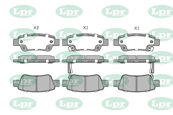 Задние тормозные колодки 05P1455 LPR