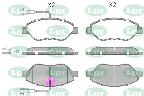 Передние тормозные колодки 05P1267 LPR