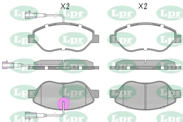 Передние тормозные колодки 05P1267 LPR