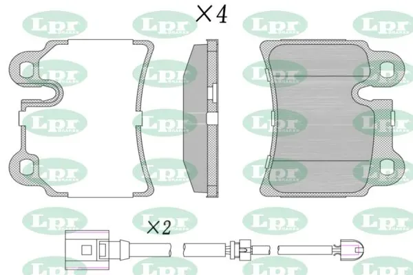 Задние тормозные колодки 05P1380 LPR