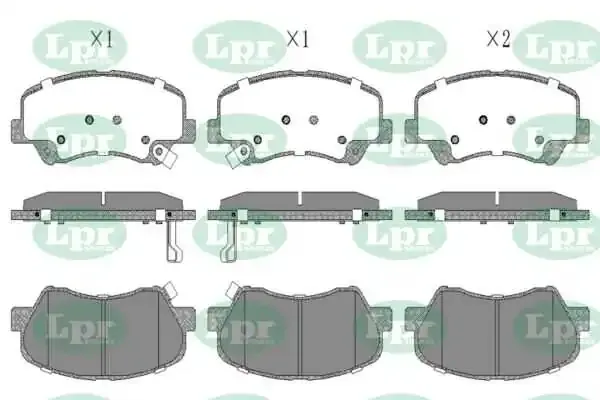 Передние тормозные колодки 05P1744 LPR