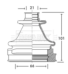 Пыльник ШРУСа внутренний Ford Ka RBT