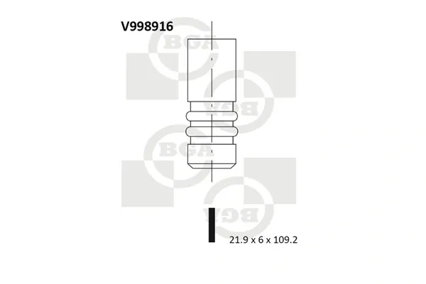 Впускной клапан V998916 BGA