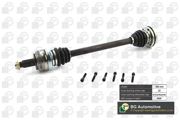 Полуось задняя левая DS0912L BGA