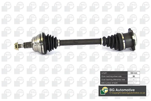 Левая полуось DS9619L BGA