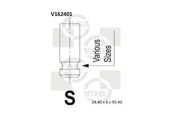 Выпускной клапан V162401 BGA