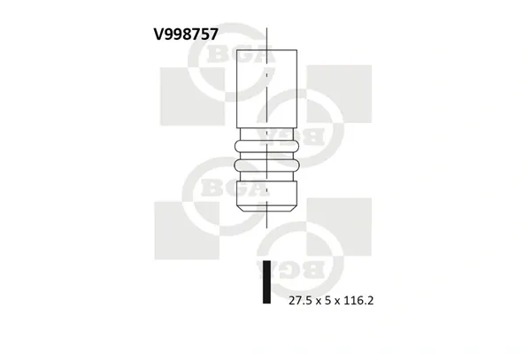 Выпускной клапан V998757 BGA
